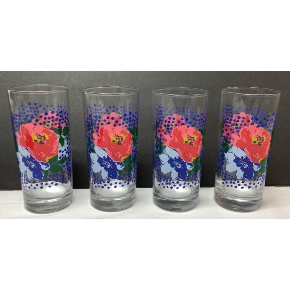 Pioneer Women Melody Cooler Tumbler Glasses 16 Ounce Lot of 4